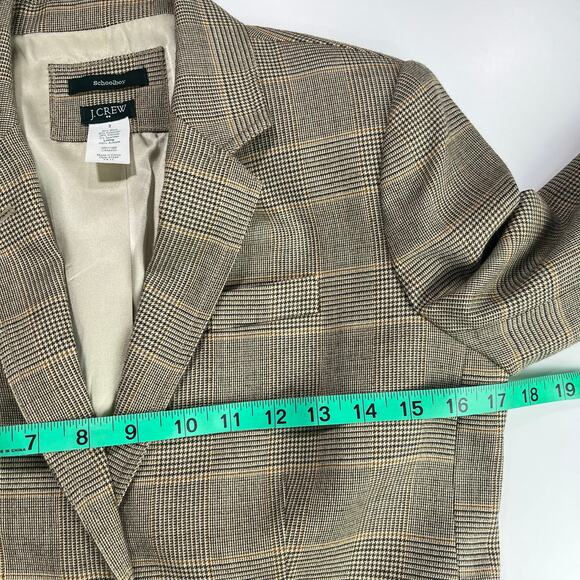 J Crew Schoolboy Blazer Sz 2 Houndstooth Wool Blend Preppy Old Money Academia - Picture 7 of 16
